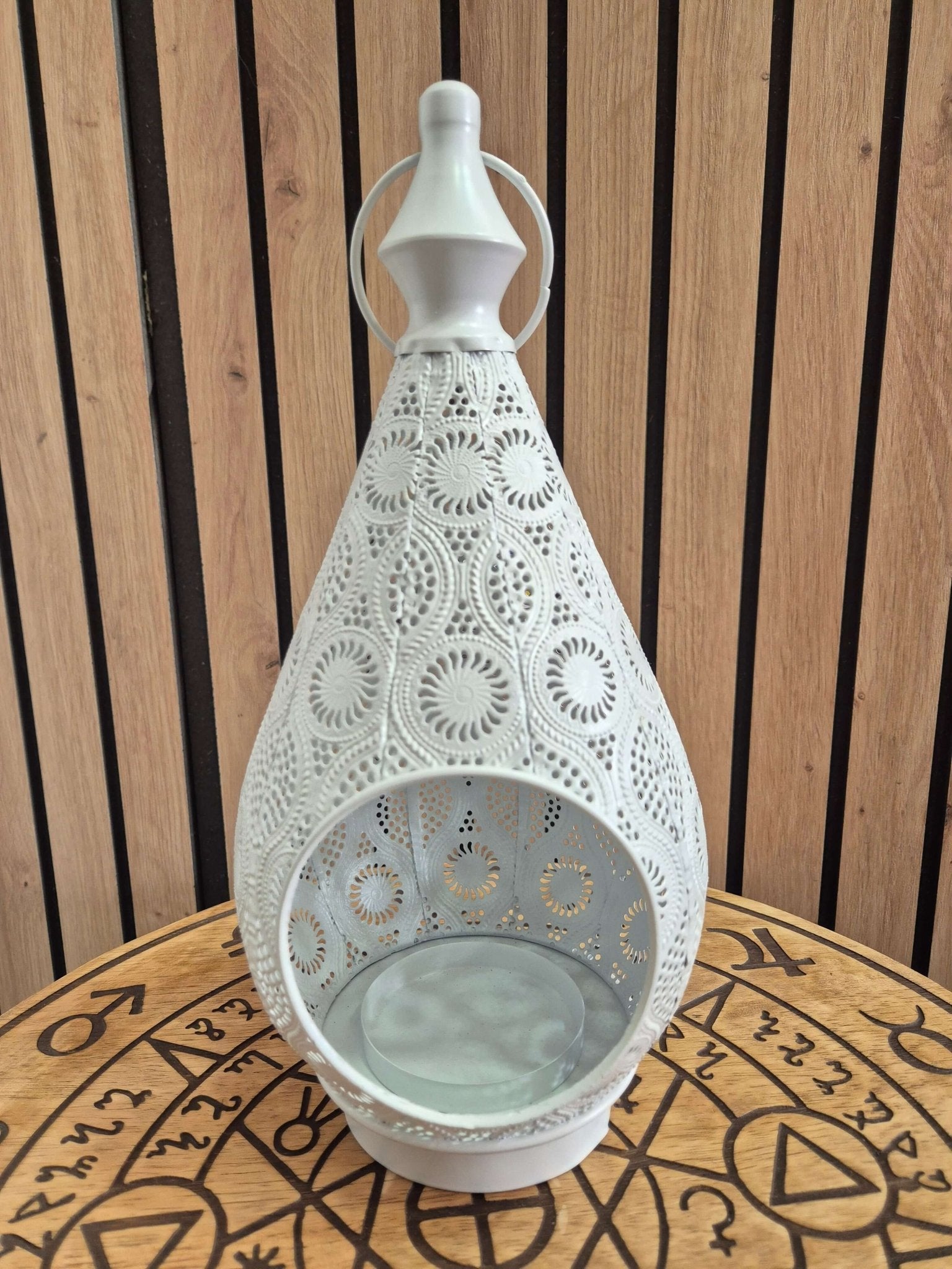 Farol de metal blanco Tienda esotérica Málaga - La Tienda de Tata Magic: tienda Esotérica en Málaga