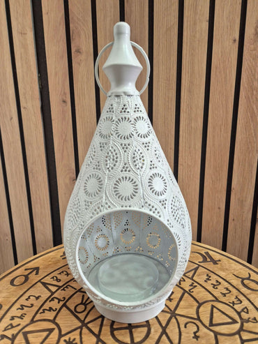 Farol de metal blanco Tienda esotérica Málaga - La Tienda de Tata Magic: tienda Esotérica en Málaga