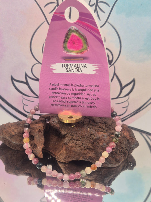 Pulsera Turmalina Sandia 4mm