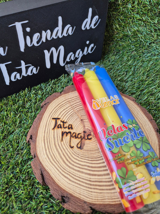 Pack de 3 Velas de la Suerte
