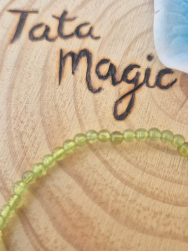Pulsera de Peridoto 4mm - Sanación, Energía Positiva y Equilibrio