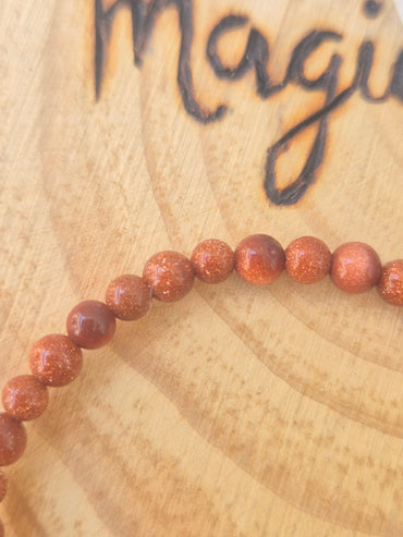 Pulsera de Venturina Dorada 4mm - Protección, Energía y Confianza