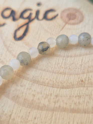 Pulsera Mineral  Iluminación Mágica 4mm - Claridad, Energía y Protección