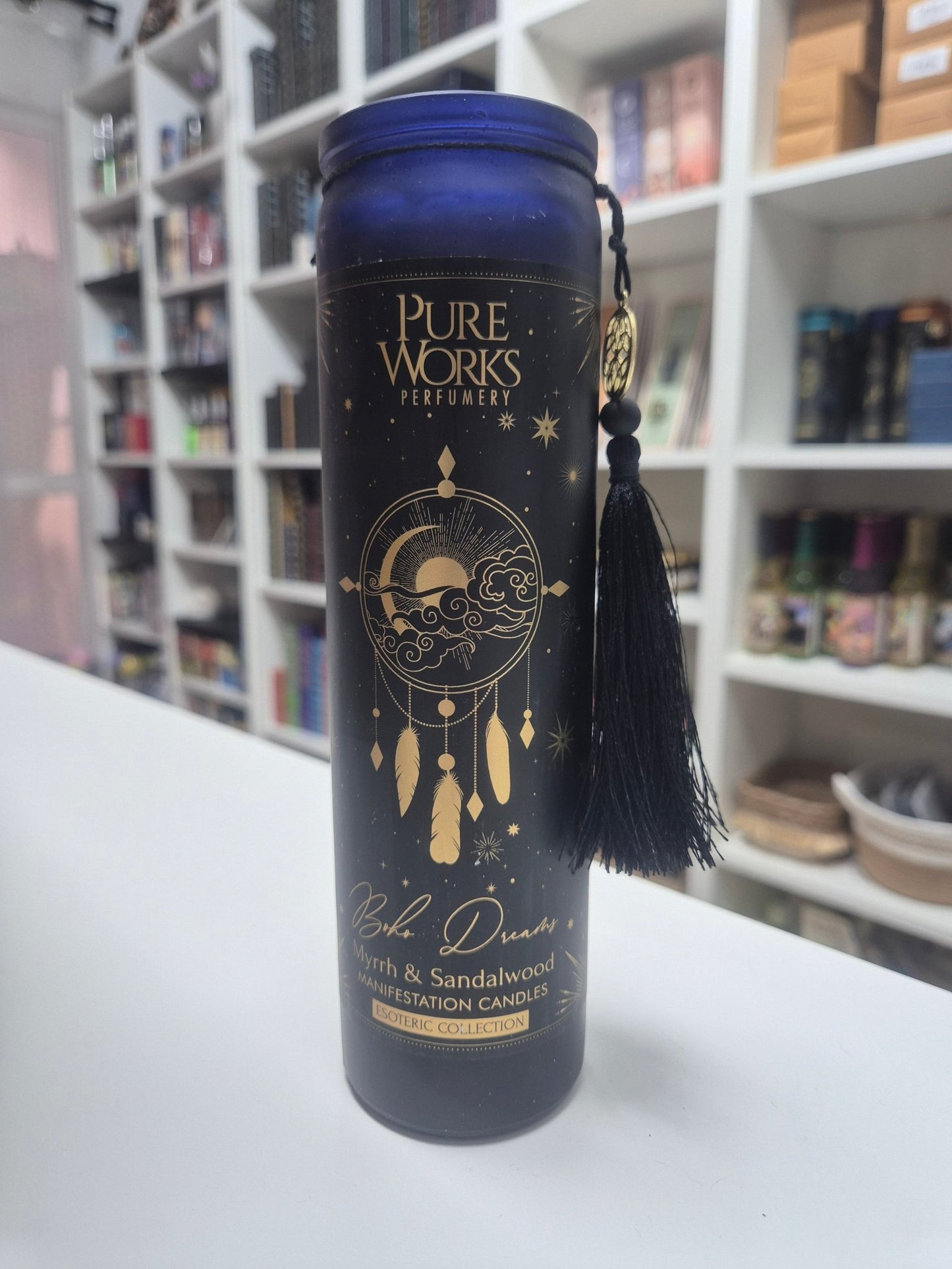 Vela de Manifestación 300grs Pureworks perfumadas (vidrio) VelasTienda esotérica Málaga - La Tienda de Tata Magic: tienda Esotérica en Málaga