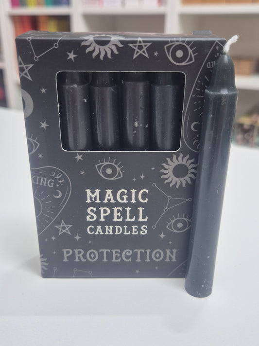 Velas Mágicas de protección- spell candles negras (pack de 12)