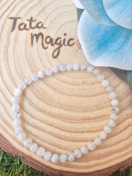 Pulsera Piedra Luna 5mm - Intuición y Energía Lunar