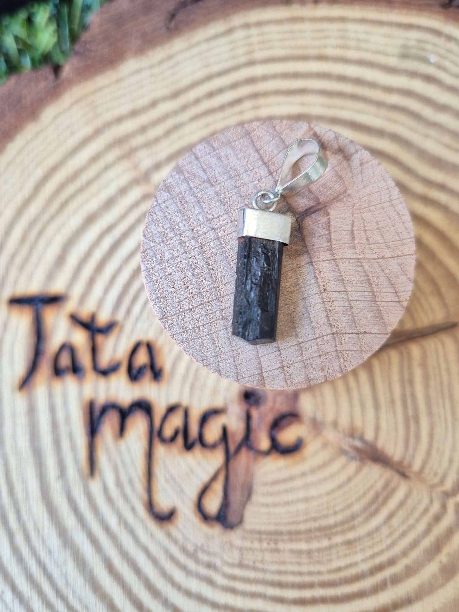 Colgante Turmalina Negra Catedral Pequeño Plata Tienda esotérica Málaga - La Tienda de Tata Magic: tienda Esotérica en Málaga