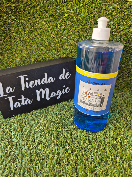 Friegasuelos Santorales 4 Ventas 1 Litro con Hierbas - Activa las Ventas y la Suerte según Tradición Afro Cubana