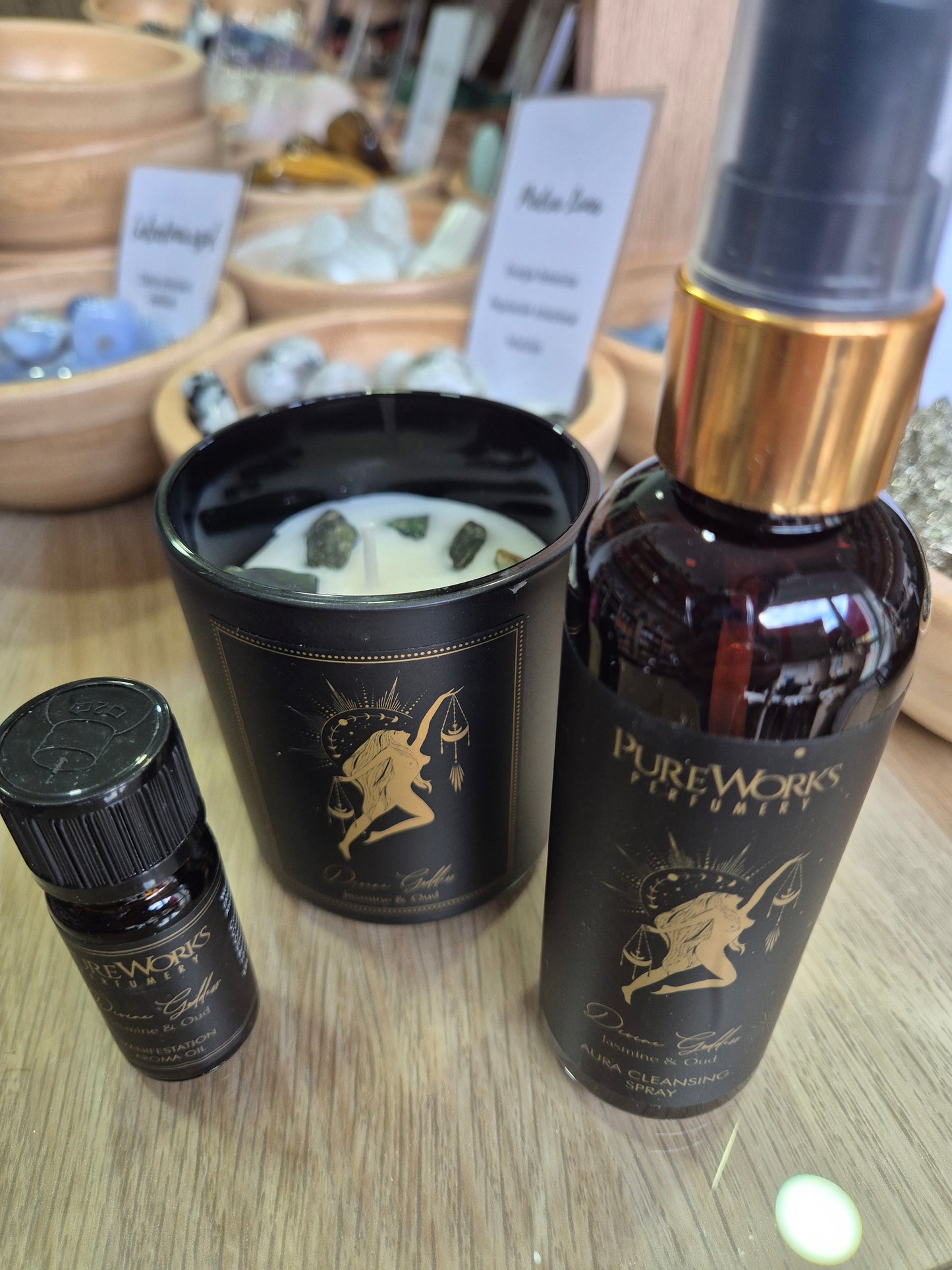 Pack aceite+ vela aromatica+ spray pureworks