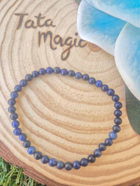 Pulsera de Lapislázuli 4mm - Intuición, Protección y Comunicación Espiritual