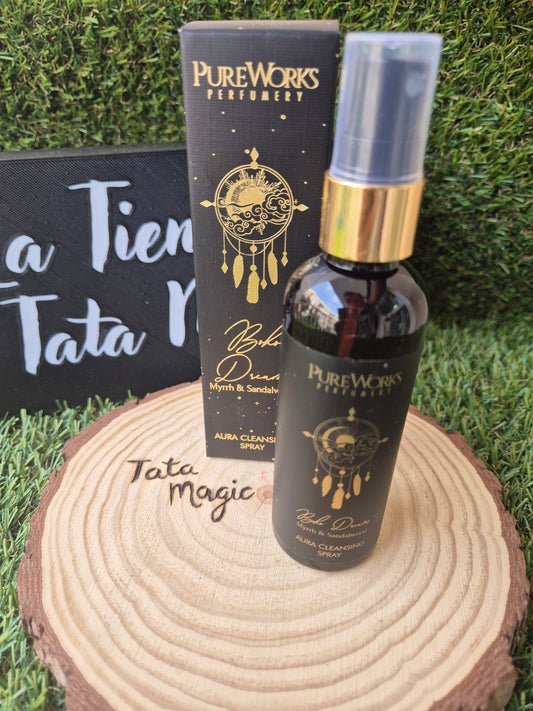 Spray Esoterico limpiador Aura PureWorks 100 ml - Boho Dreams (mirra, sandalo)