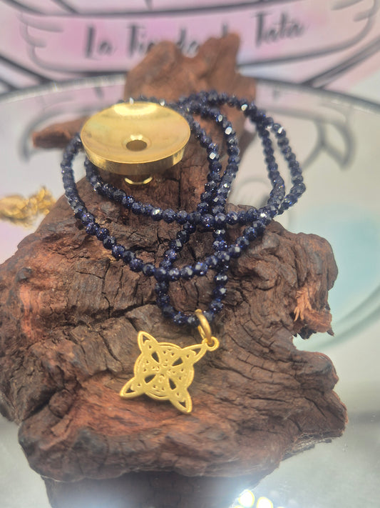 Collar Mineral Aventurina Facetada