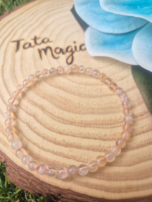 Pulsera de Citrino 4mm - Alegría, Energía y Abundancia