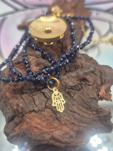 Collar Mineral Aventurina Facetada