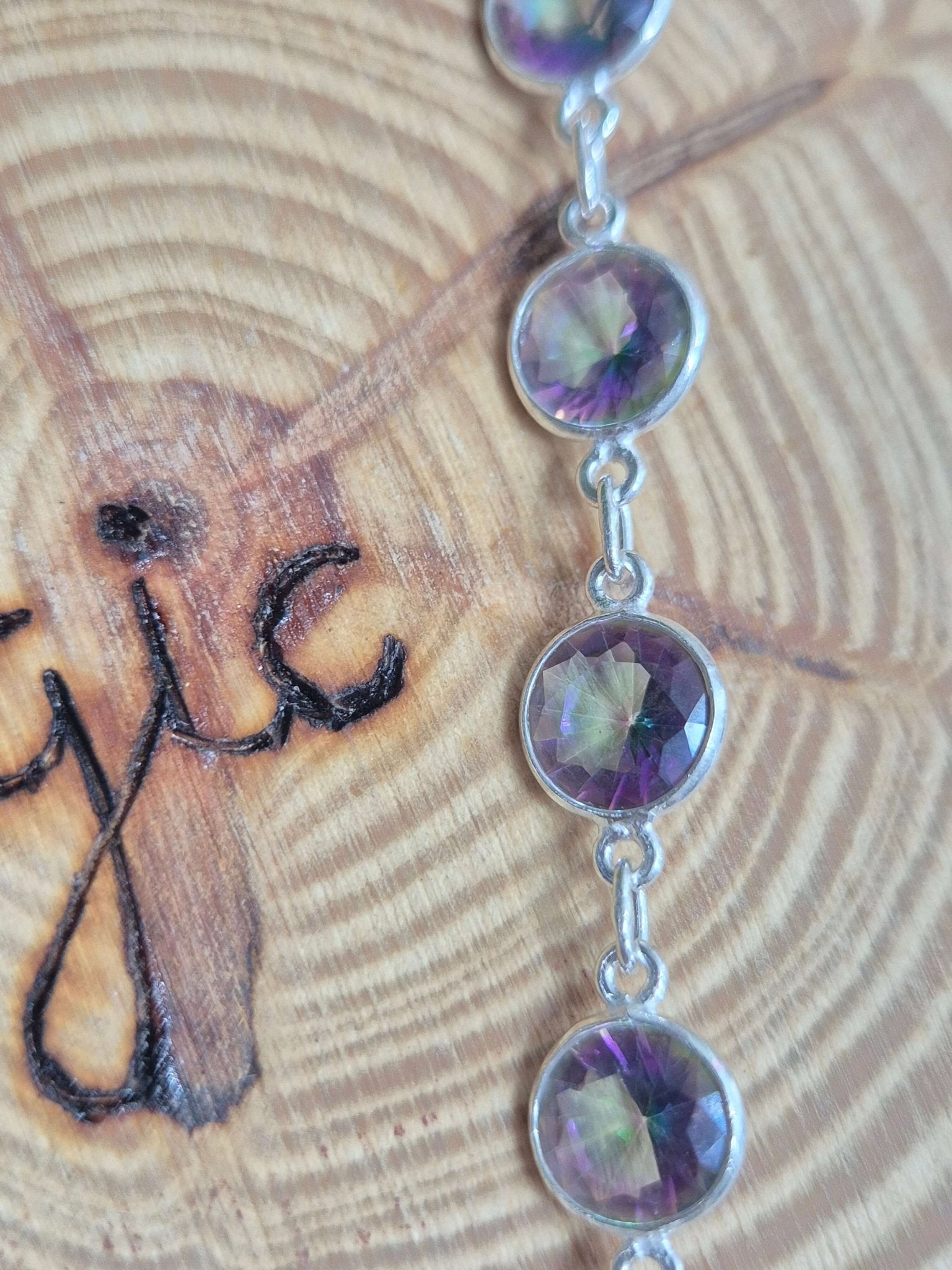 Pulsera Topacio Místico en Plata - Joyería Energética pulserasplataTienda esotérica Málaga - La Tienda de Tata Magic: tienda Esotérica en Málaga
