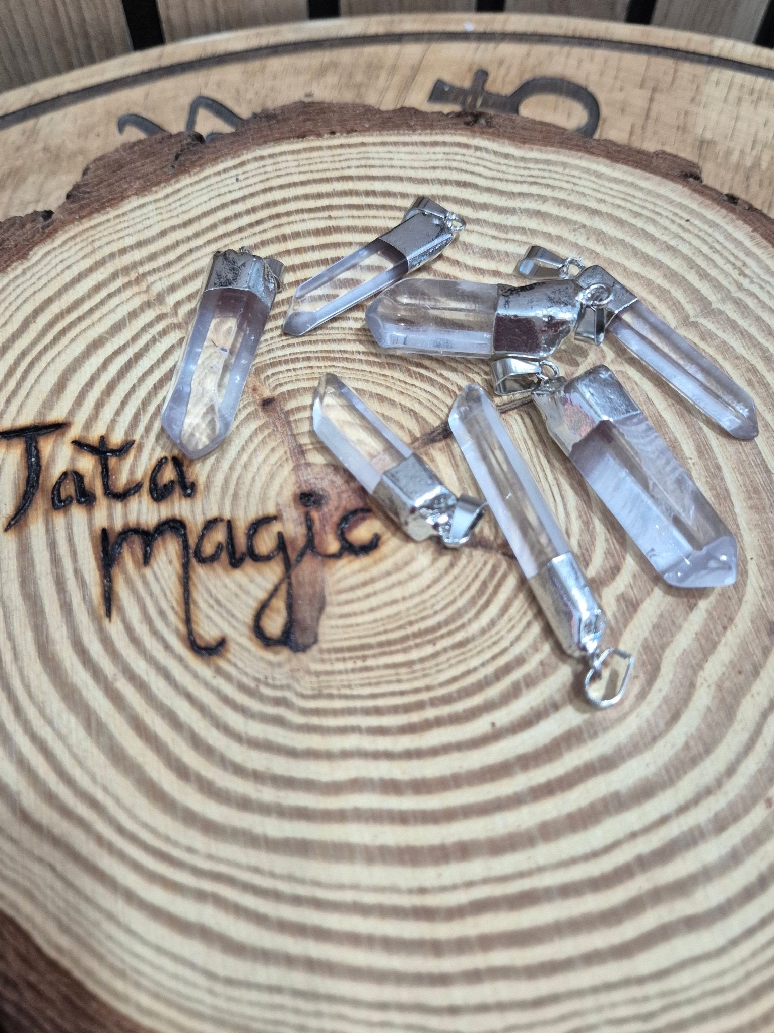 Colgante cuarzo maestro bisuteria JoyeriamineralescolgantesTienda esotérica Málaga - La Tienda de Tata Magic: tienda Esotérica en Málaga