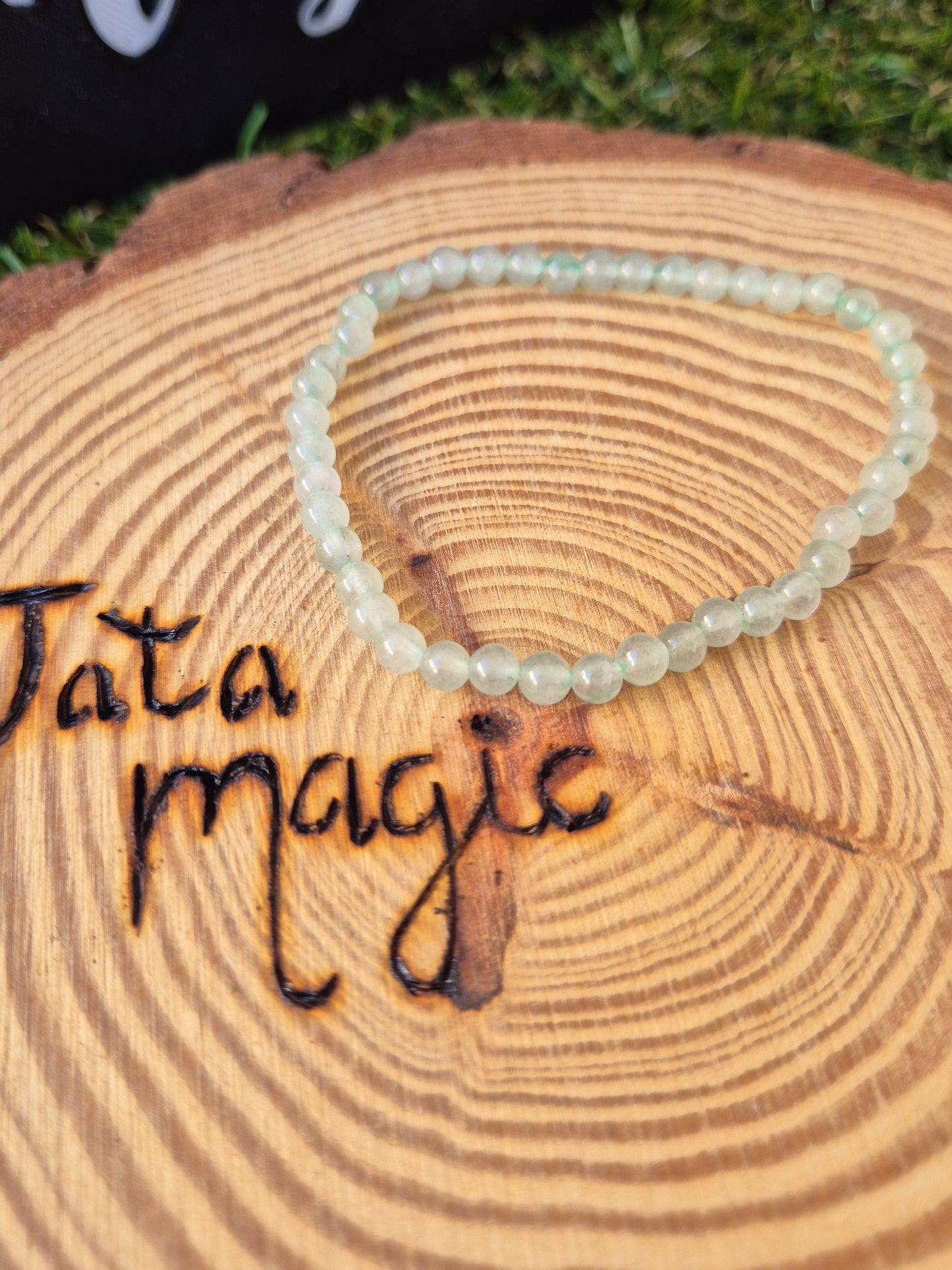 Pulsera Aventurina Verde  4mm