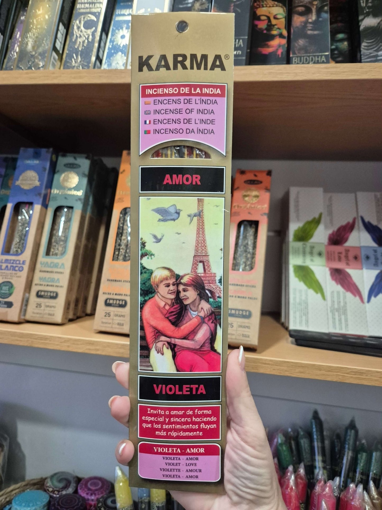 Incienso Amor Violeta de Karma InciensoTienda esotérica Málaga - La Tienda de Tata Magic: tienda Esotérica en Málaga
