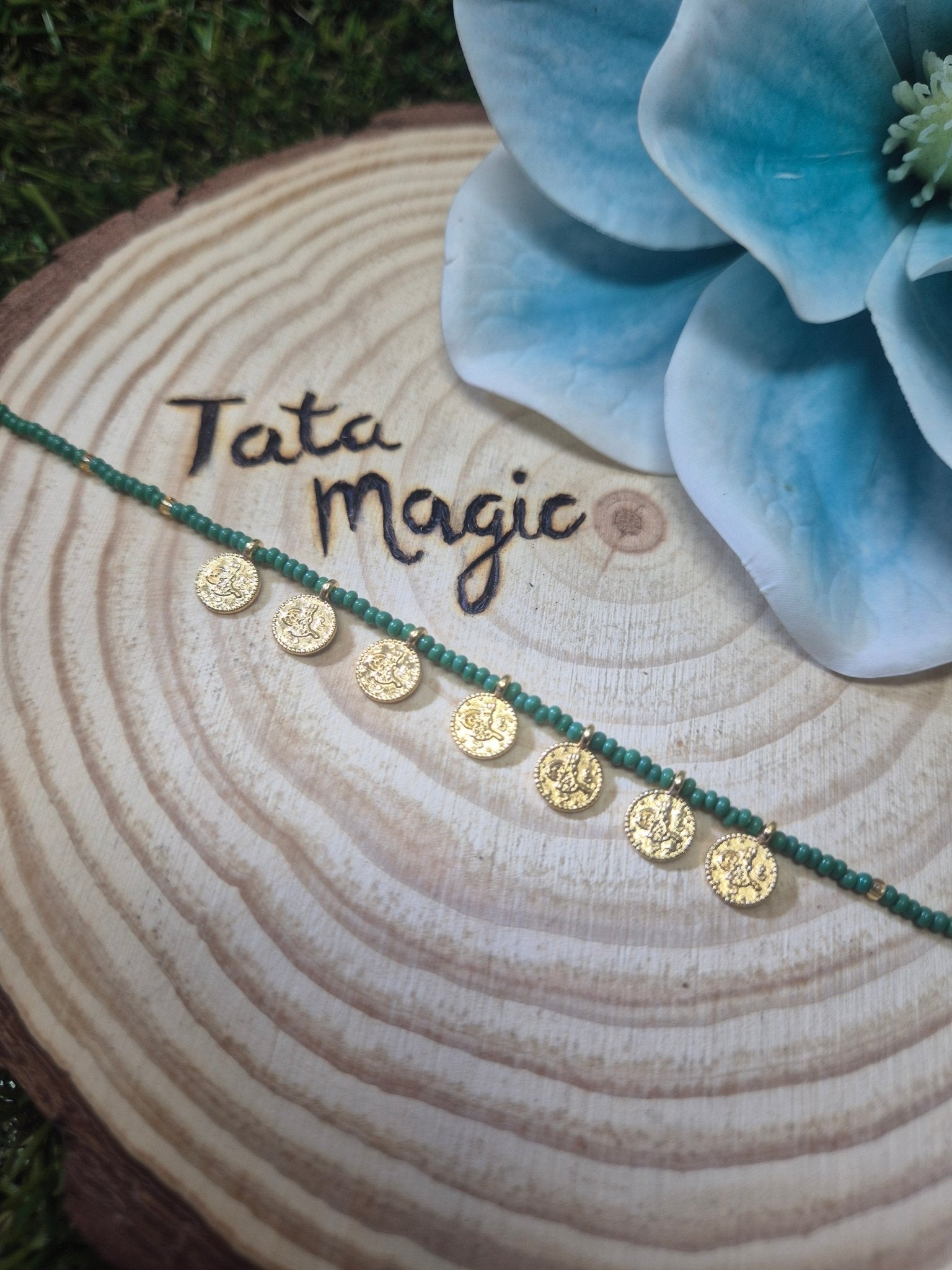 Pulsera Turca de la Abundancia - Monedas de Riqueza, suerte y flujo económico Tienda esotérica Málaga - La Tienda de Tata Magic: tienda Esotérica en Málaga