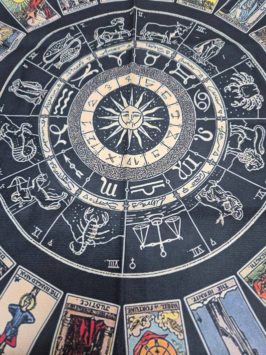 Tapete Astrologico Cartas del Tarot 50cm x 50cm