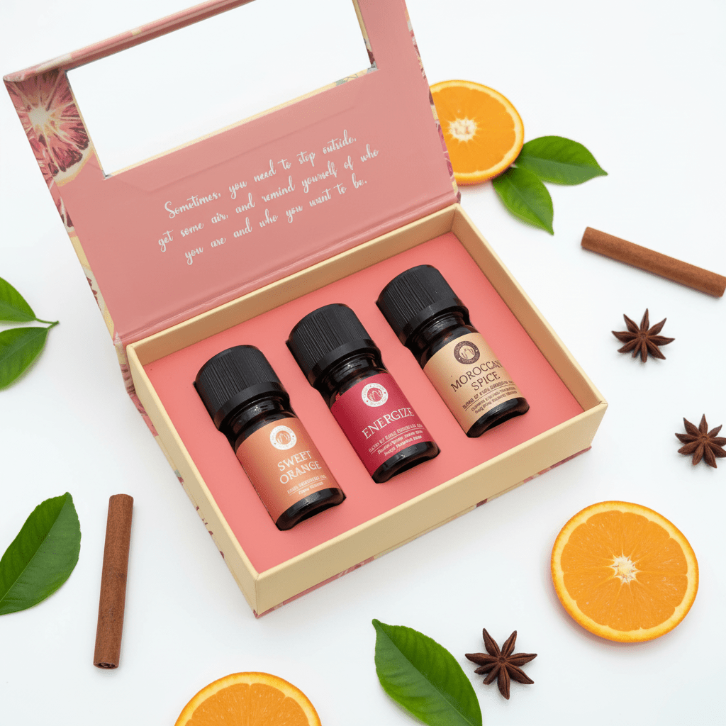 Set Aceites Esenciales CITRUS BLAST - Sweet Orange, Energize y Moroccan Spice | Song of India Aceites EsencialesTienda esotérica Málaga - La Tienda de Tata Magic: tienda Esotérica en Málaga