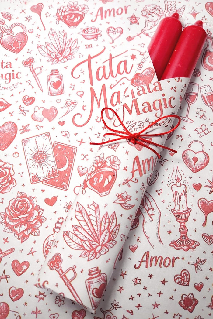 Velas Rojas Ritualizadas para Endulzamiento · Amor, Pasión y Atracción
